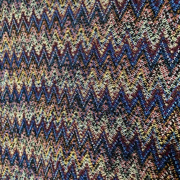 Anthropologie Brand Maeve Westwater Chevron Knit Drop Waist Dress, Purple, Med. - Picture 6 of 10